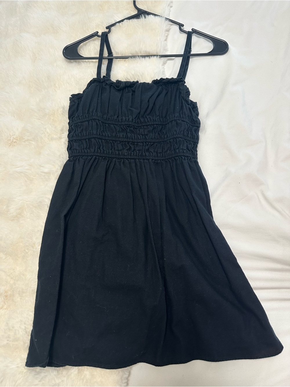 wild fable Black Smocked Mini Dress